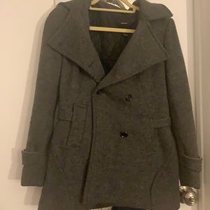 Grey pea coat.